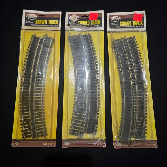 Model Power Other - Model Power HO Scale 18" Radius Curved Track 12 Pieces Vintage #33 Made in Italy